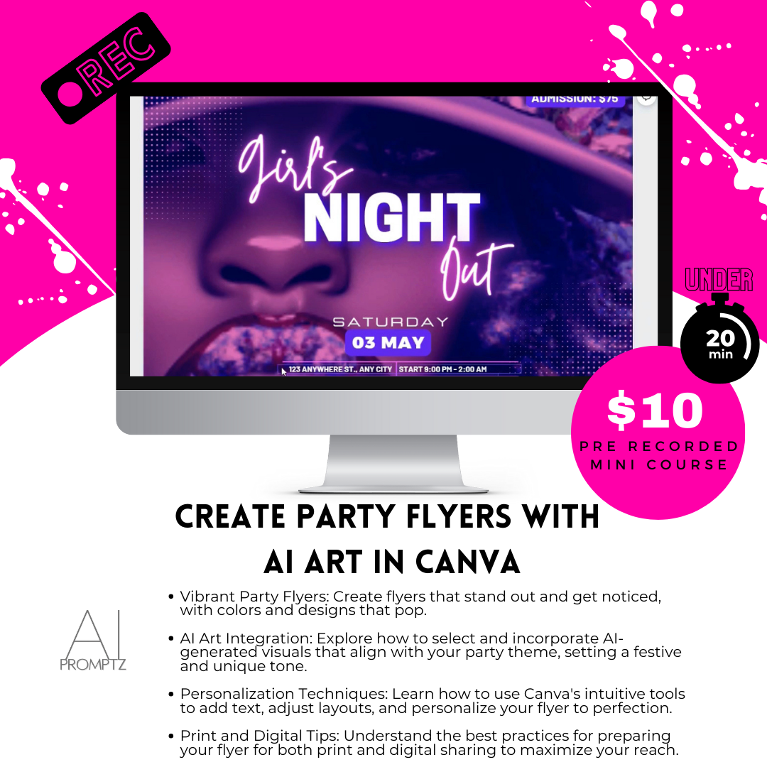 Create Party Flyers With Ai Art In Canva