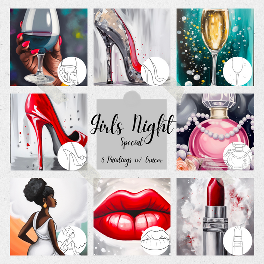 Girl's Night PLR Paint Party Printable Bundle Collection: Resell & Earn!