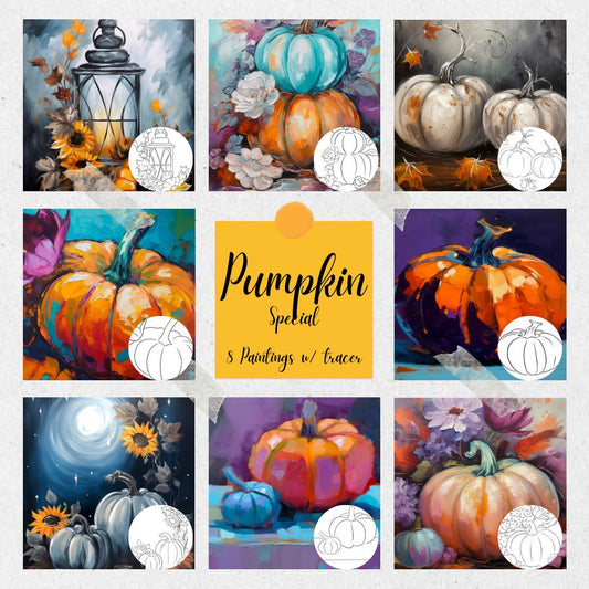 Premium PLR Pumpkin Paintings & Tracers: Your Fall Bestseller Awaits!