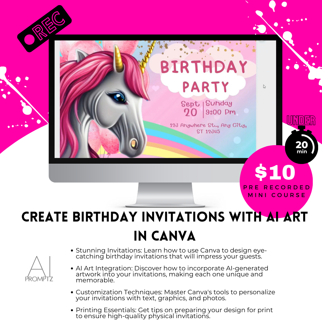 Create Birthday Invitations With Ai Art In Canva