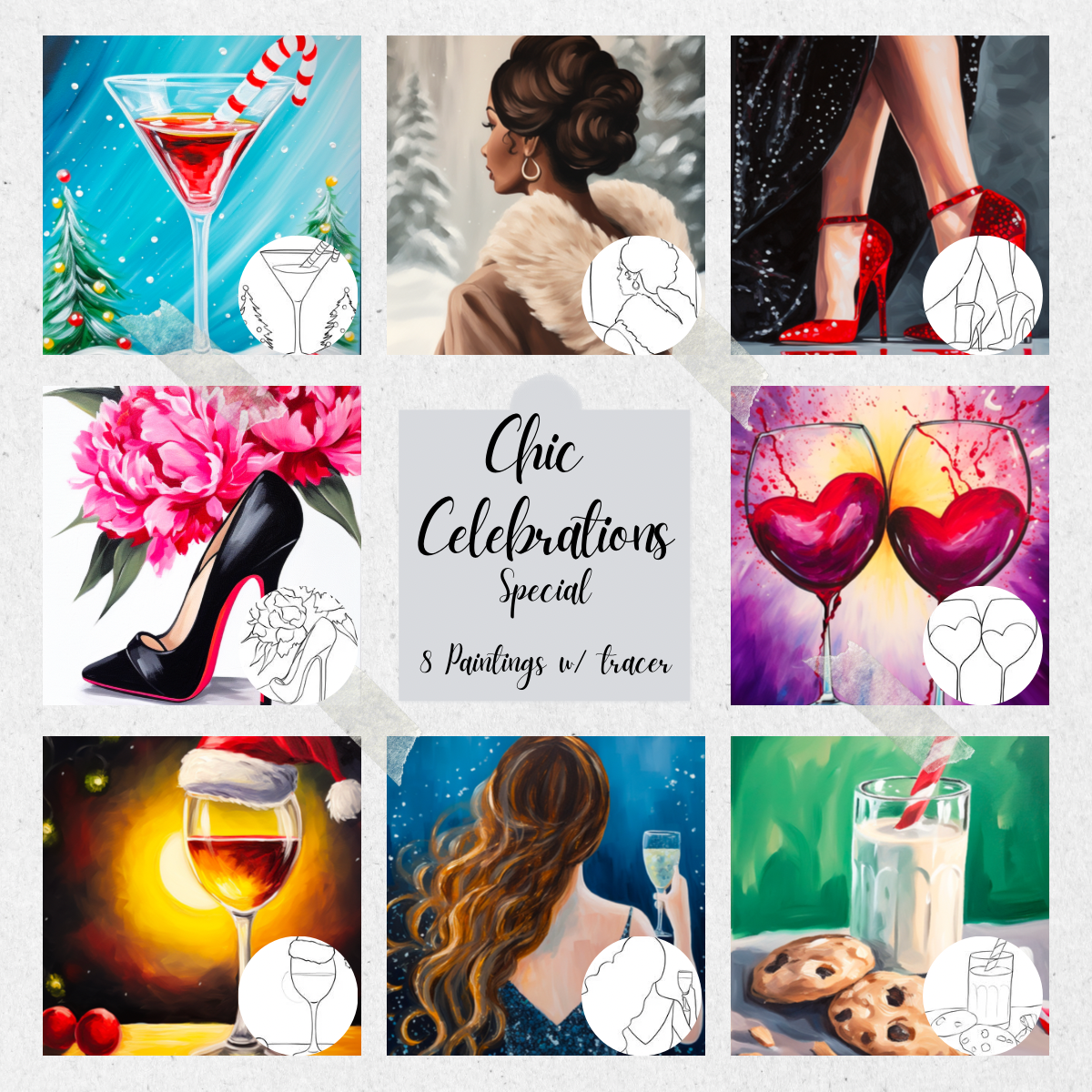 Chic Celebrations PLR Paint Party Printable Bundle