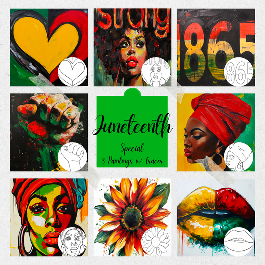 Juneteenth PLR Paint Party Printable Bundle