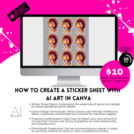 How To Create A Sticker Sheet With Ai Art In Canva