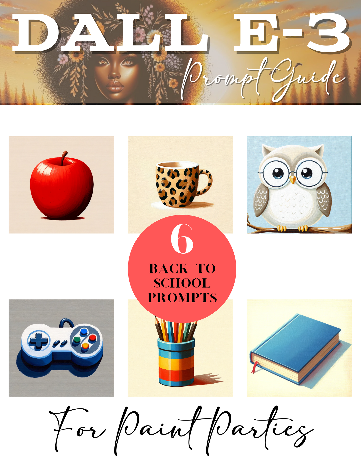 Dalle3 Prompt Guide For Paint Parties: 12 Guides Bundle