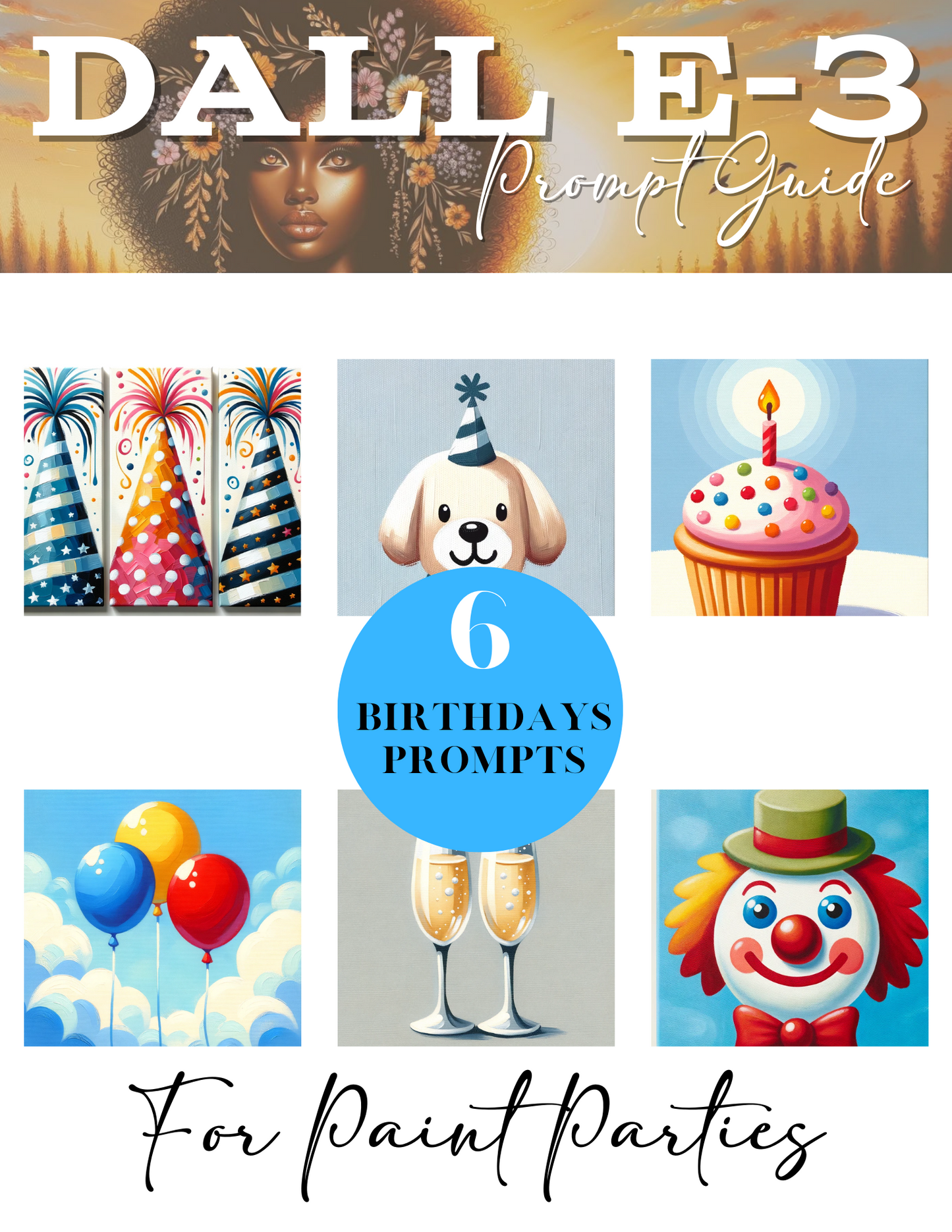 Dalle3 Prompt Guide For Paint Parties: 12 Guides Bundle