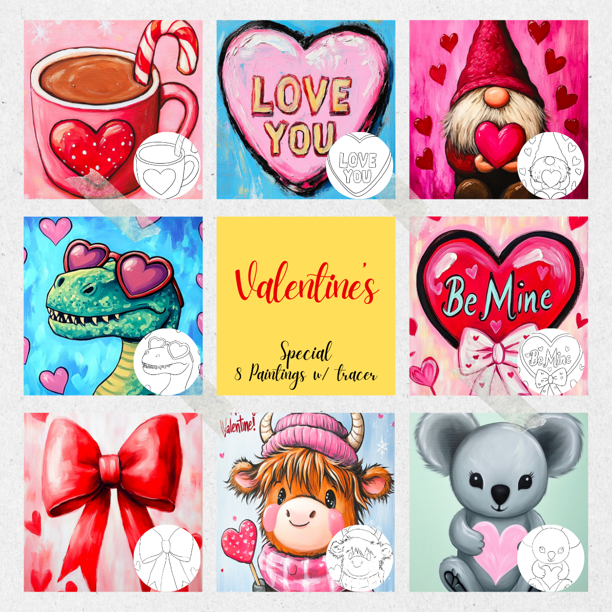 Valentine's Day PLR Paint Party Printable Bundle