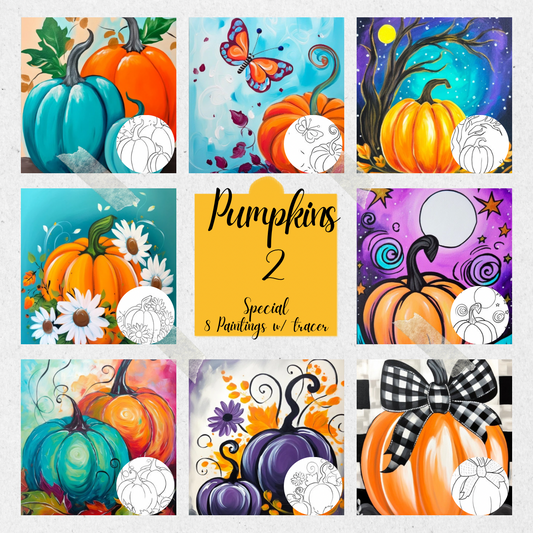 Pumpkins II PLR Paint Party Printables