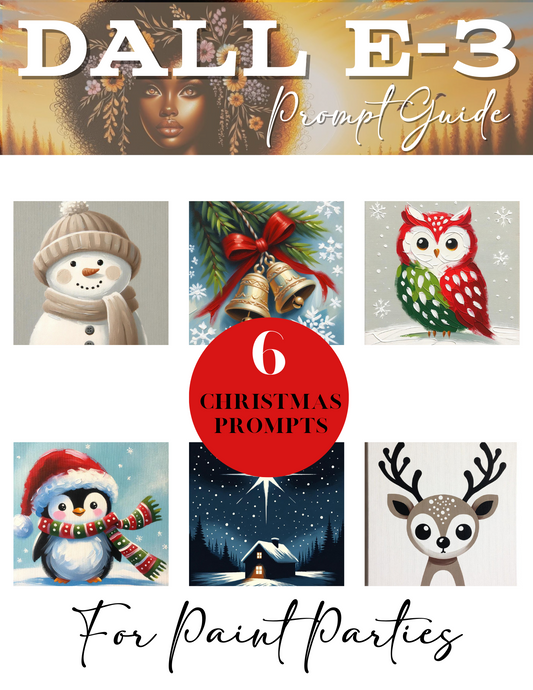 Dalle3 Prompt Guide For Paint Parties: Christmas Edition