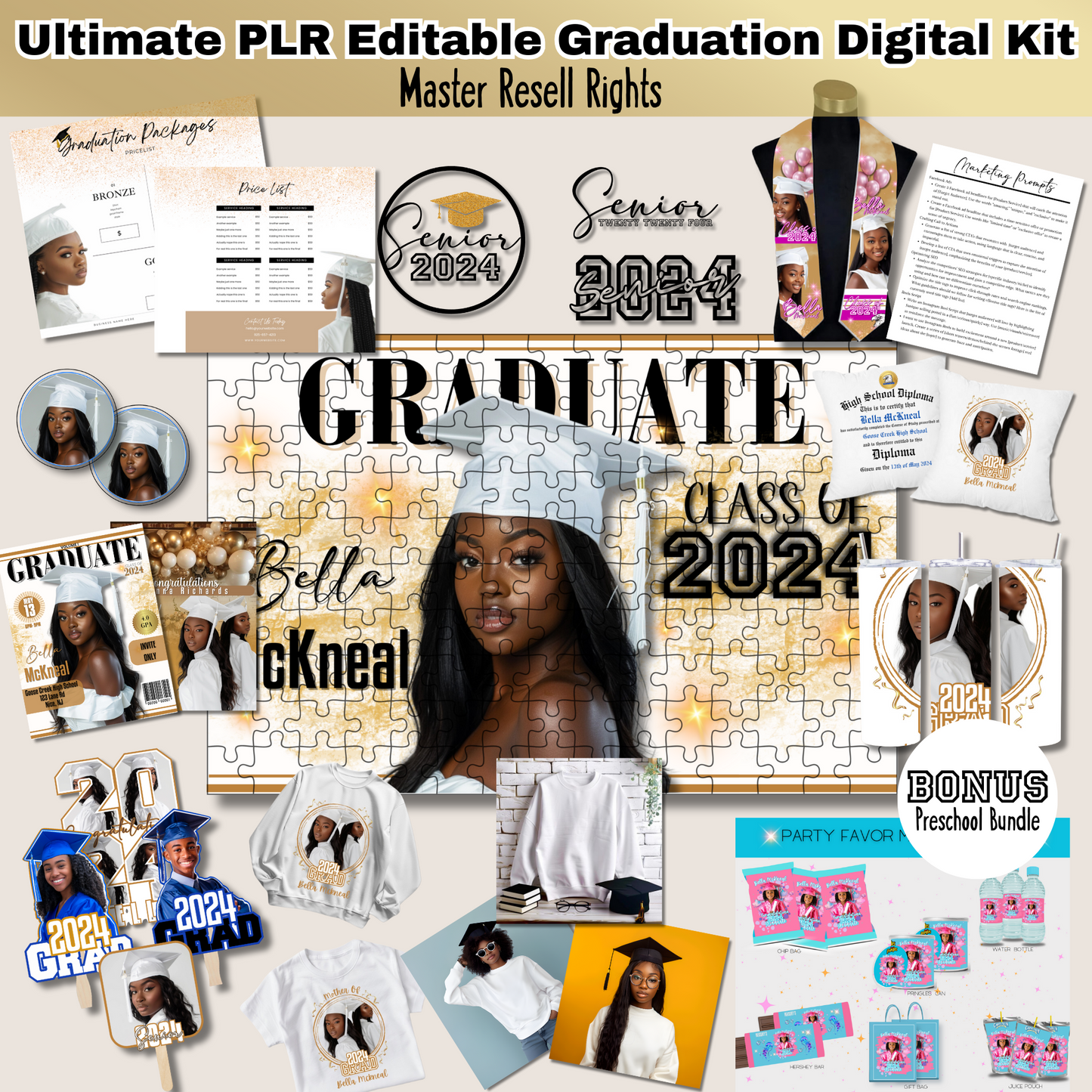 Ultimate PLR Editable Graduation Digital Kit - (Master Resell Rights)