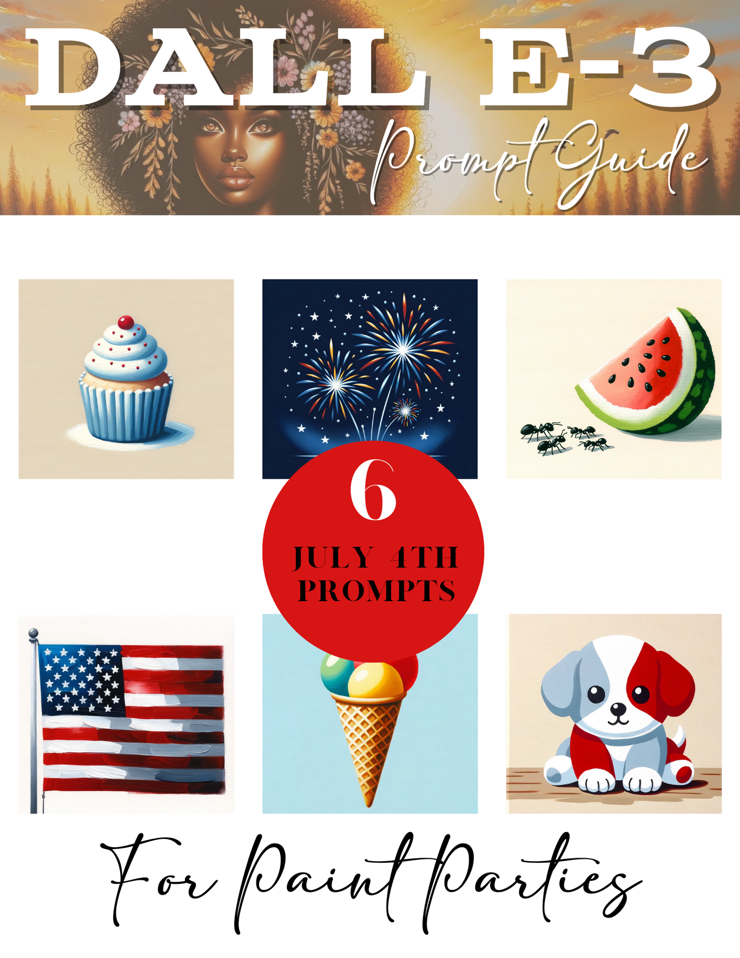 Dalle3 Prompt Guide For Paint Parties: 12 Guides Bundle