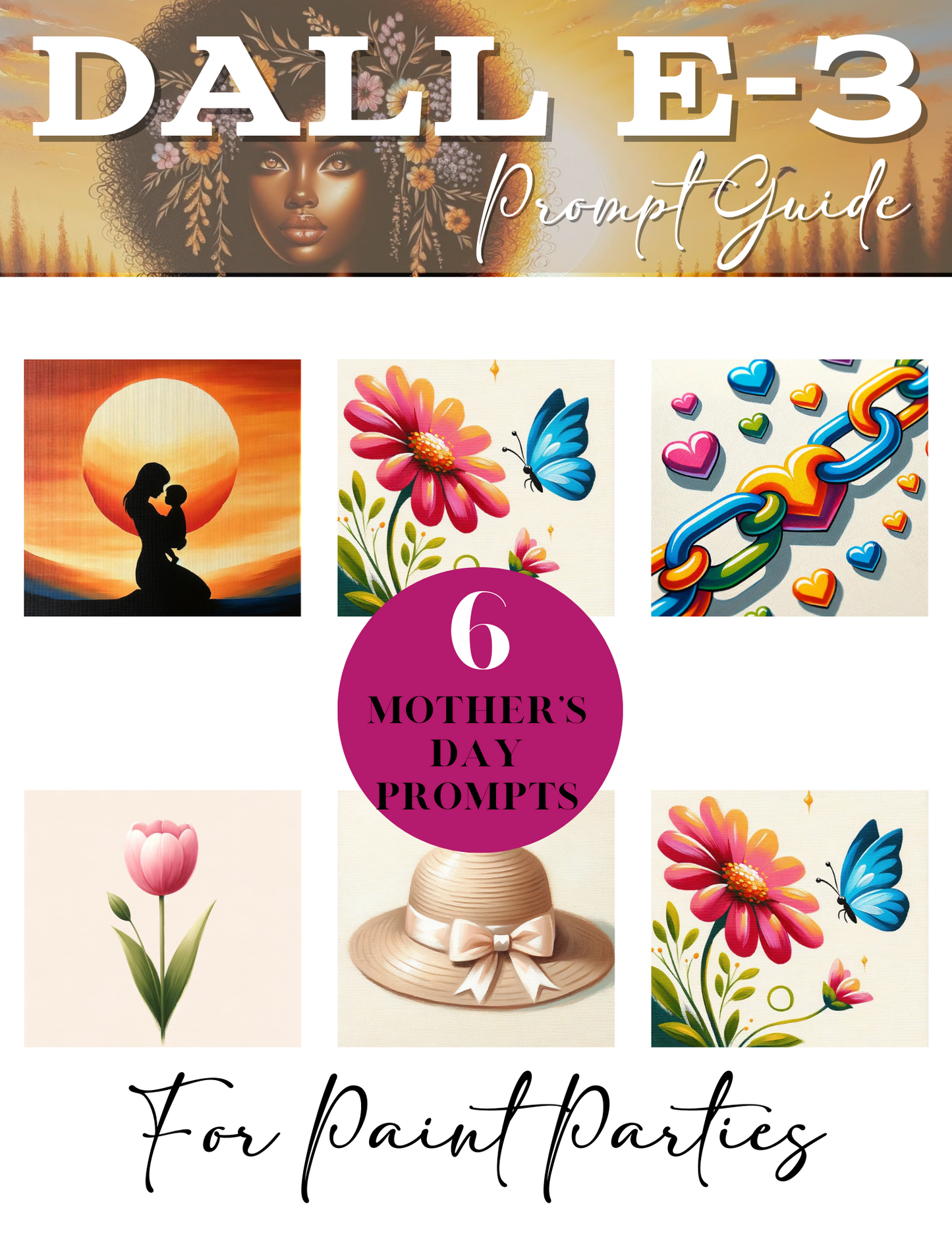 Dalle3 Prompt Guide For Paint Parties: 12 Guides Bundle